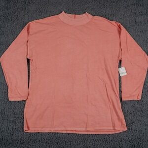 Free People Shirt Womens‎ Medium Pink Long Sleeve Mock Neck